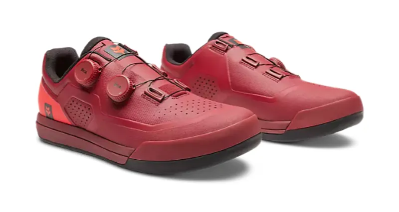 Fox Racing Union Boa Clipless Shoes in Red-1